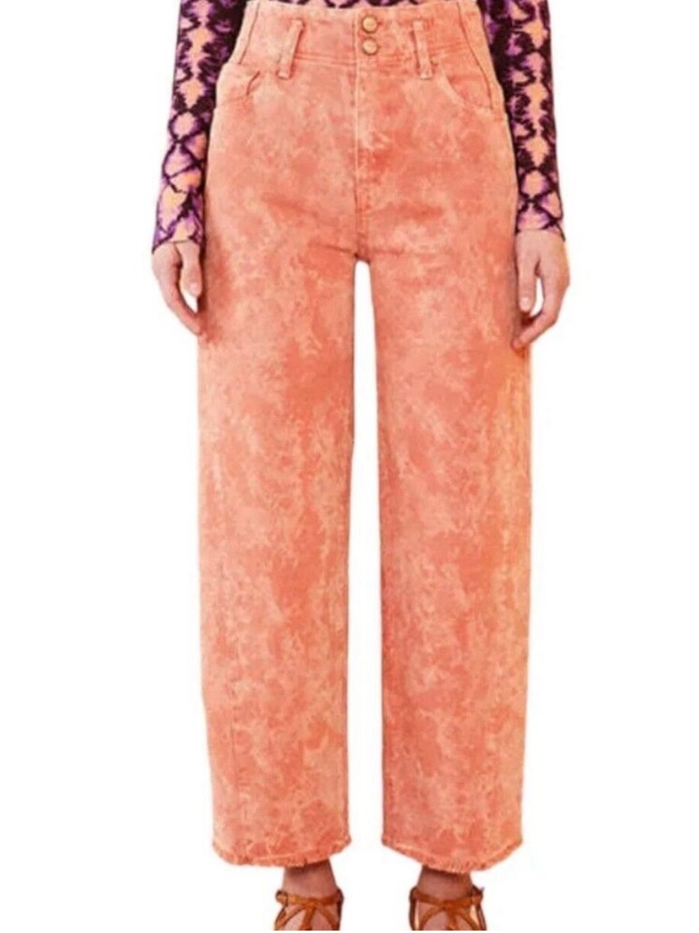 Ulla Johnson The Thea Jean in Aura Wash Size 24 Handmade Barrel Leg $520 MSRP